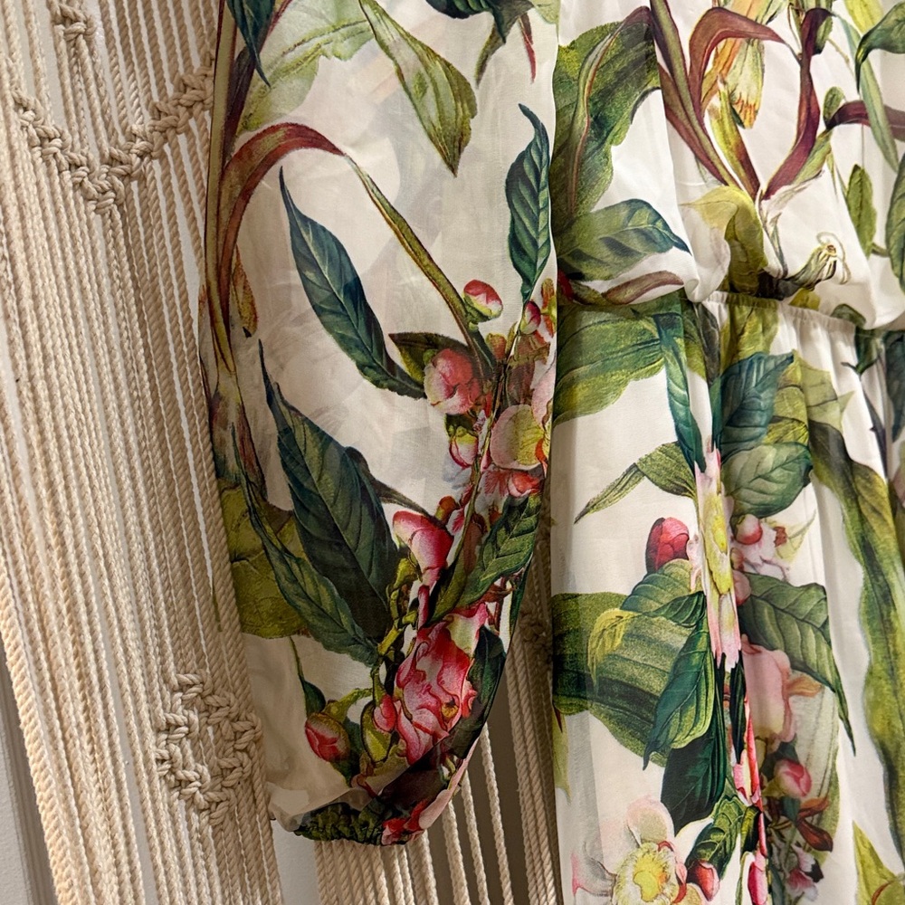 Adrianna Papell Cold Shoulder Ruffle Floral Mini Dress - Picture 6 of 9